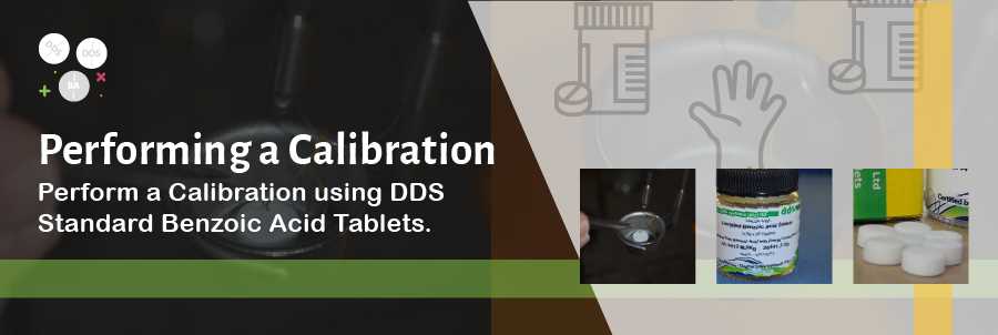 Performing a Calibration with Benzoic Acid Tablets